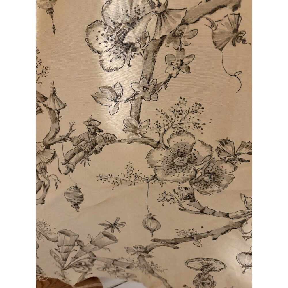 Brunschwig & Fils Festival of Lanterns Chinoiserie Color Beige Fabric